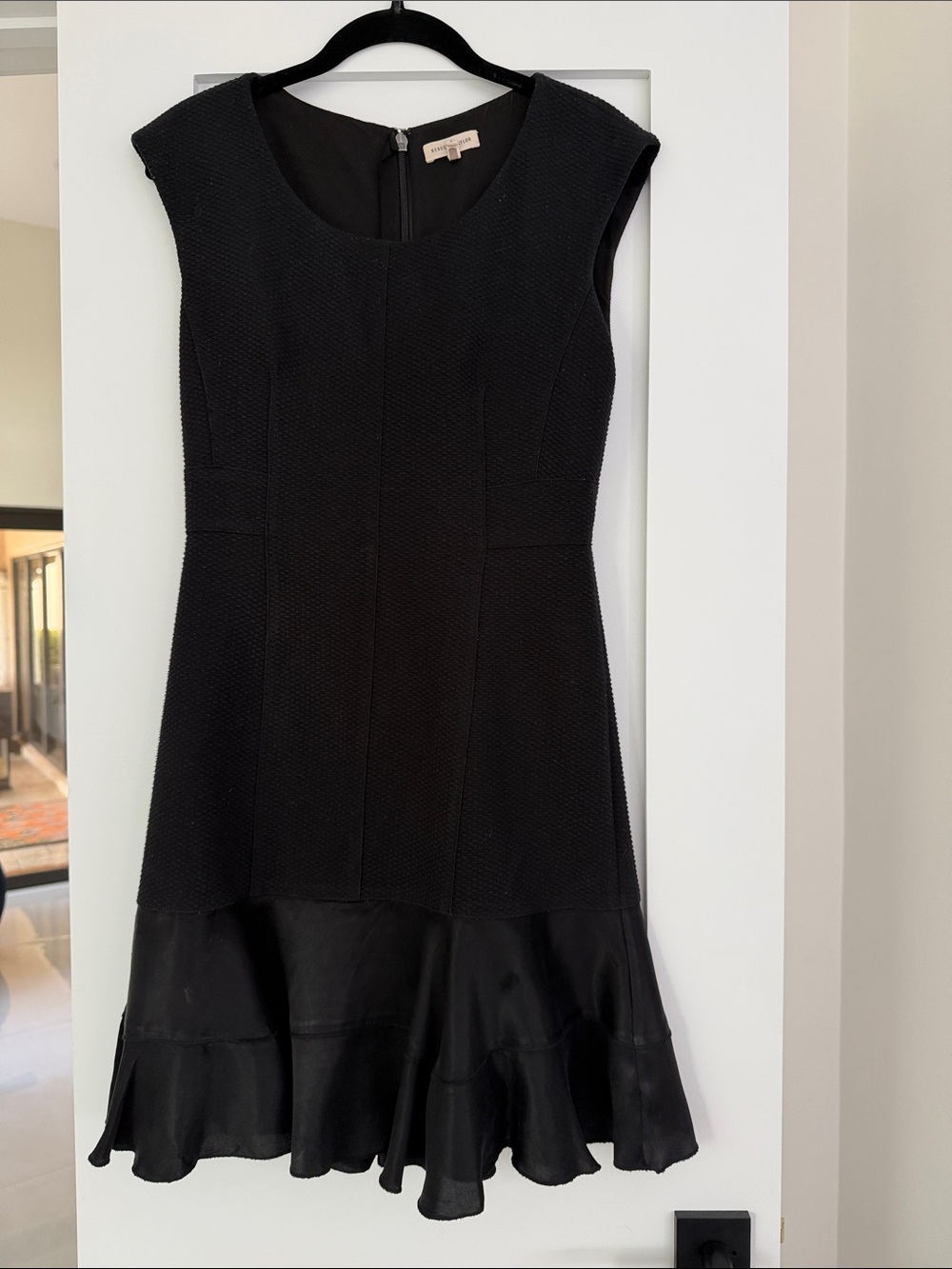 Rebecca Taylor Black Ruffled Mini Dress